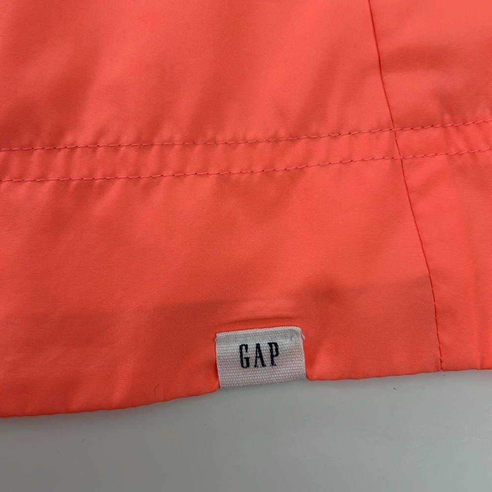 GAP Kids Girls Windbreaker Pullover Coloblock Blush Neon Salmon M (8) - Picture 6 of 9